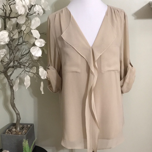 Calvin Klein Tops - CALVIN KLEIN BROWN BLOUSE